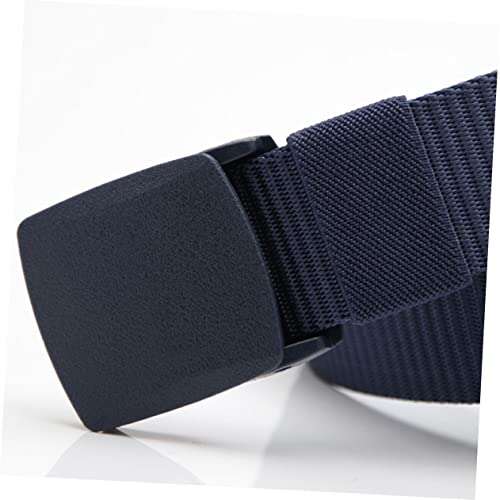 2pcs Men Canvas Waist Belt Outdoor Casual Belt Plastic Buckle Adjustable Webbing Tactical Waistband2