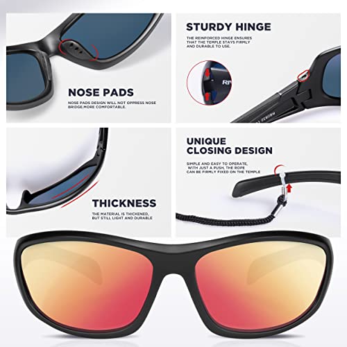 Image of RIVBOS Sunglasses for Men Women Polarized UV Protection Sports Fishing Driving Shades Cycling RB833