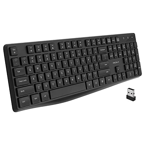 Macally 2.4G Wireless Keyboard an a 1080P Webcam, Enjoy Clear Streaming