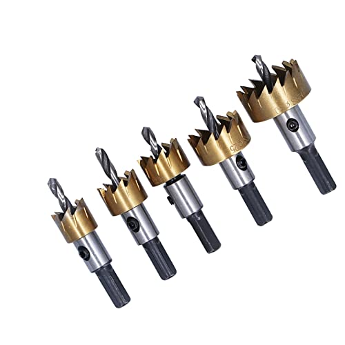 Set de 5 brocas perforadoras de acero al carbono miniatura 3
