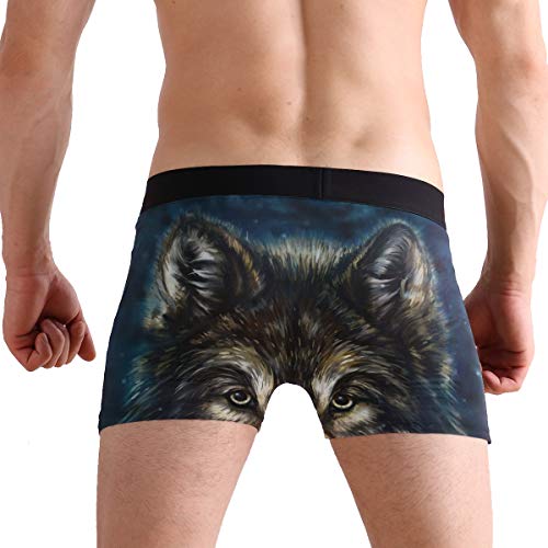 Mens Fashion White Cat in Cosmic Men's Underwear Boxer Briefs Breathable, Multi3