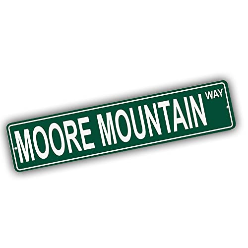 North Carolina Mountains Pick Your Mountain Compatible/Replacement for Moore Mountain United States Mountain Aluminum Metal Tin Street Sign Style Home Decor For Man Cave Poker Tavern Game Room