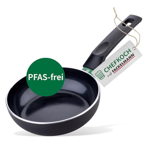 FACKELMANN Chefkoch Aluminium-Pfanne Ø16 cm Bielefeld mit Keramik-Antihaft-Beschichtung – Bratpfanne aus Aluminium: Extra leicht