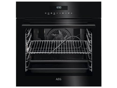 AEG BPE742220B Einbaubackofen / Pyrolyse – Selbstreinigung / Kerntemperatursensor / SoftClosing / Touch-Bedienung / Grillfunktion / Automatikprogramme / Display mit Uhr / A+ / Schwarz