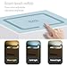 ROSPFKELSC Smart Bedside Table with Wireless Charging, 3-Color LED Lights & 3 Drawers, Nightstand for Bedroom & Living Room, Black/White