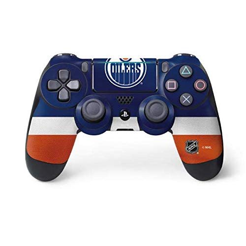 Skinit Decal Gaming Skin Compatible with PS4 Pro/Slim Controller - Officially Licensed NHL Edmonton Oilers Jersey Design