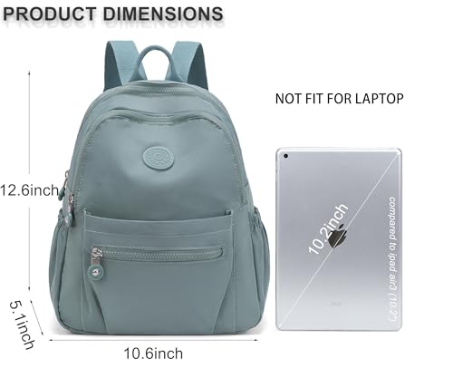 Image of Pealwel Mini Backpack Purse for Women,Small Nylon backpacks for Ladies Backpacks Women Anti Theft Travel Bag (Light Green)