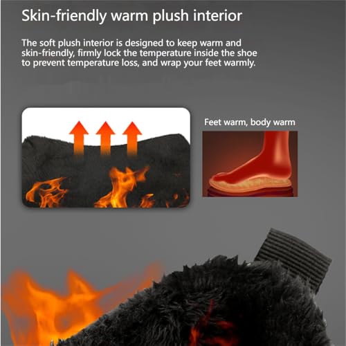 Hike Winter Footwear Barefoot Shoes, Hickened Warm Fur Lined Waterproof and Non-Slip Hiking Cotton Boots, Unisex Winter Snow Boots3