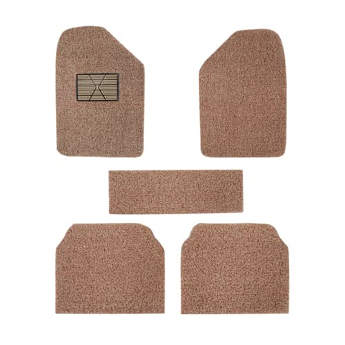Image of Suzec Anti Skid Curly Car Foot Mats 18mm (Beige Brown) for Mercedes-Benz E-Class (Model: Grass-Bg /BRWN MERC-E-Class)