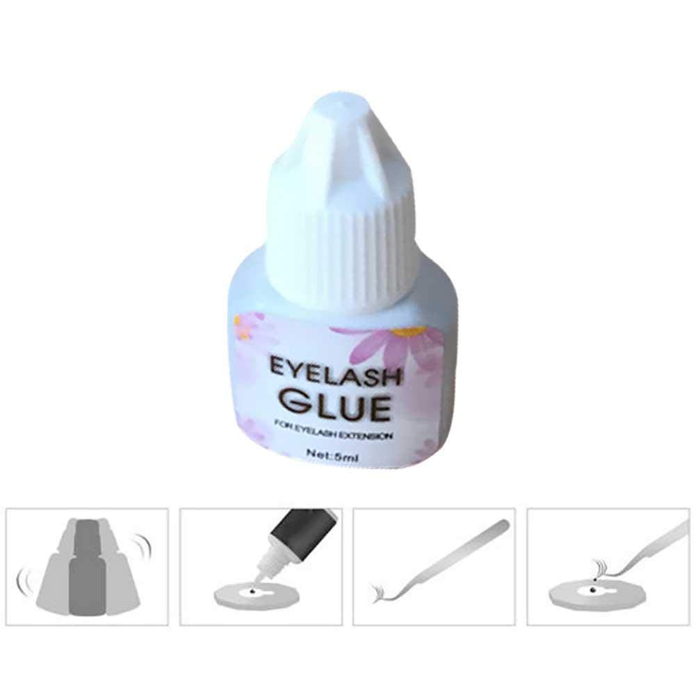 Heoolstranger 5ml Eyelash Extension No Odor No Irritation Grafting False Eyelash Adhesive Glue, 1second Quick-drying, Long-lasting For 60 Days