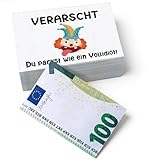 Anruzon Lustige Strafzettel für Falschparker Auto Gadgets, schlecht geparkt grün 100€ Geldschein-Design - Scherzartikel für Autofahrer Falschparker Karten - Du parkst wie ein...