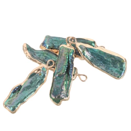 Pendentifs perles baroques d'eau douce vert paon pour création DIY de colliers