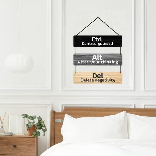 Image of EXPLEASIA Decorative Wall Hanging Wooden Art Decoration Item for Home Office Living Room Bedroom Decoration Items Motivational quotes decor Gift Items (Control Your Self)
