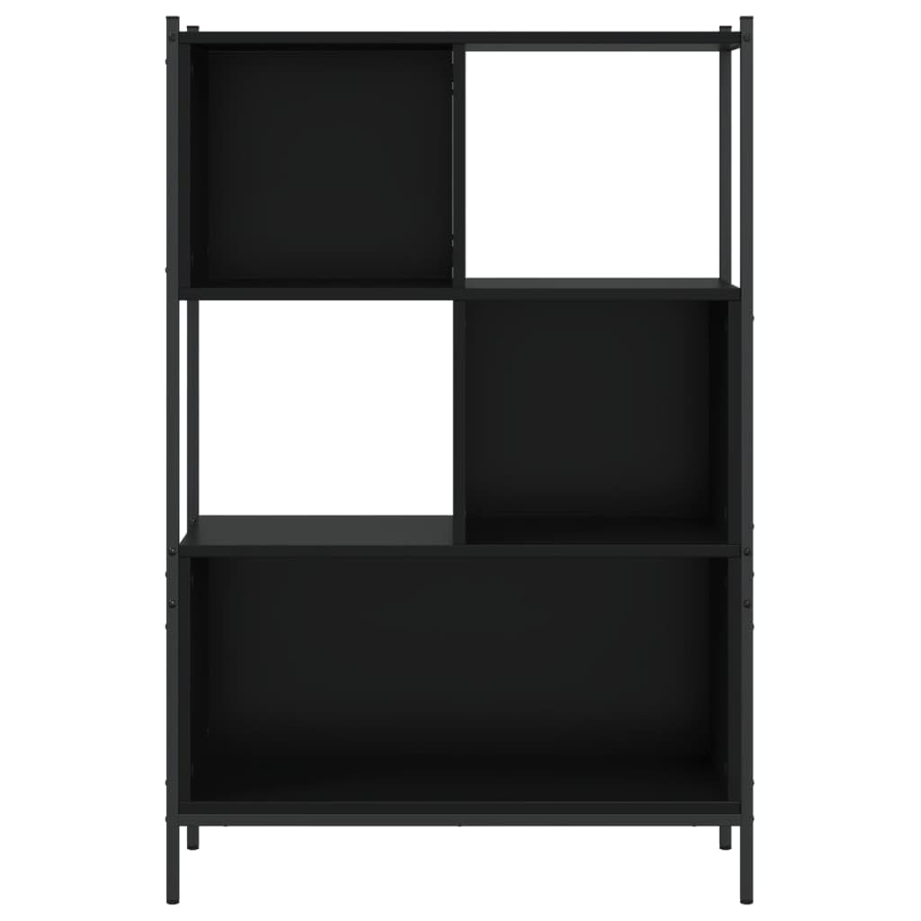 Regał czarny 72 x 28 x 109 cm drewno wielowarstwowe