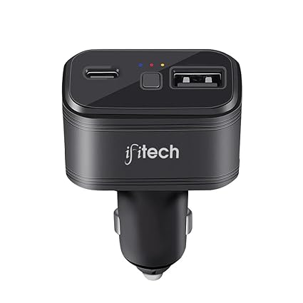 IFITech Hidden Mini 4G GPS Tracker for Vehicles | SIM Card Needed | GPS Car Tracker | SOS Calling and Dual USB Charging Ports - Type-C & USB-A | App Control