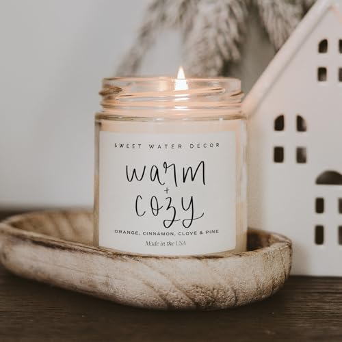 Sweet-Water-Decor-Warm-and-Cozy-Candle-Pine-Cinnamon-Fir-Winter-Scented-Orange-Candle-Scented-Soy-Candles-for-Home-with-40-Hour-Burn-Time-9oz-Clear-Jar-Winter-Candle-Made-in-the-USA