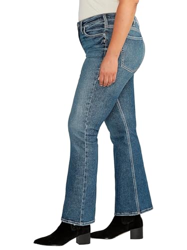 Silver Jeans Co. Women's Plus Size Most Wanted Mid Rise Flare Jeans-Legacy2