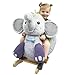 GERARDO'S Toys: Little Rockers - Elephant - Wooden Plush Ride-On Rocking Animal Toy, Plays Music, Removable Soft Fabric Cover, Toddler Kids Ages 24mo+