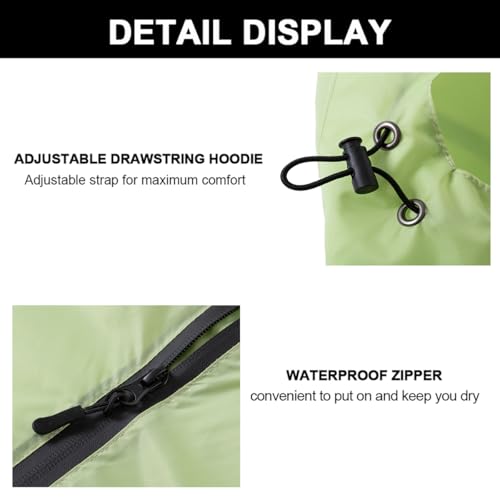 Image of salamra Rain Poncho Jacket - Hooded Waterproof Raincoat with Pocket for Women Men Adults