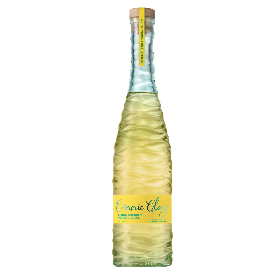 Connie Glaze Lemon Spritz | Vodka Liqueur | Enjoy as a lemon spritz | Deliciously Smooth | Made with Cornish Lemon Verbena | All Natural Ingredients | Crafted in Cornwall | Great Gift | 20% vol | 70cl