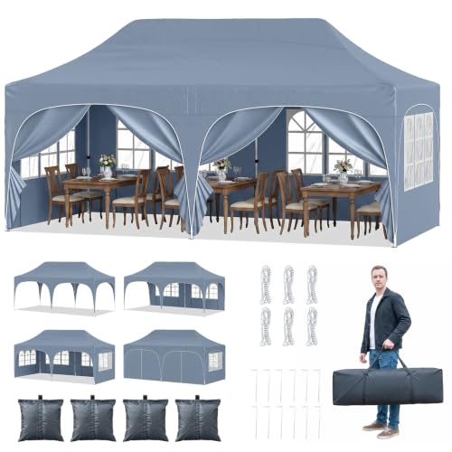 Image of Tangkula 10 x 20 ft Pop Up Canopy with 6 Removable Sidewalls