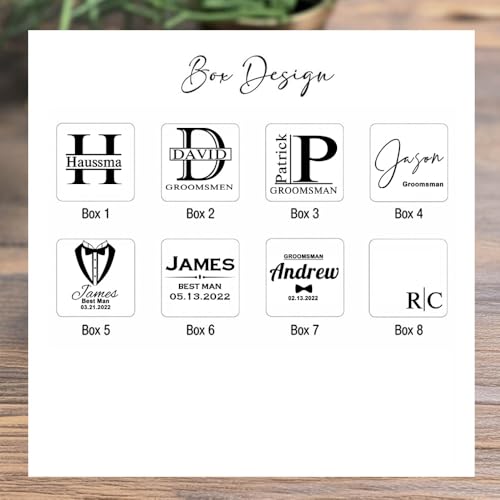 Mancuernillas personalizadas para hombre con caja esmalte colorido miniatura 4