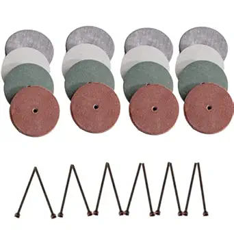 SaferCCTV 40Pcs Silicone Rubber Polishing Wheels, Polishing Wheels Kit with 12Pcs Mandrel Shank for Jewelry, Dental Lab, Rotary Tool, 4 Colors