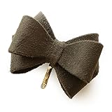 [ジュエルボックス] JewelVOX ポニーフック ヘアアクセサリー ヘアカフス レディース 2タイプ 立体 リボン シンプル 大人 おしゃれ (【タイプB】カーキ)