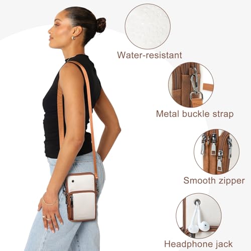 Image of Bluome Small Crossbody Purse for Women, Multi Pocket Travel Purses Crossbody Bag Shoulder Handbags with Adjustable Strap