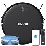Thamtu Robot Vacuum Smart Robotic Vacuum Cleaner Suction Compatible with WiFi/APP/Alexa, Perfect for Pet Hair/Hard Floors