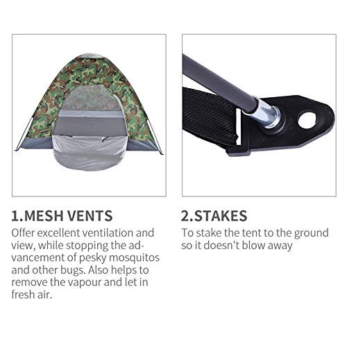 Carpa para campamento de 3-4 personas, impermeable y portátil miniatura 3