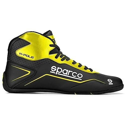 Sparco Unisex's Modern Kart Shoes K-Pole Size Black/Flu, EUR 40
