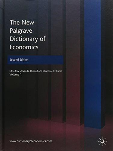 The New Palgrave Dictionary of Economics 023022640X Book Cover