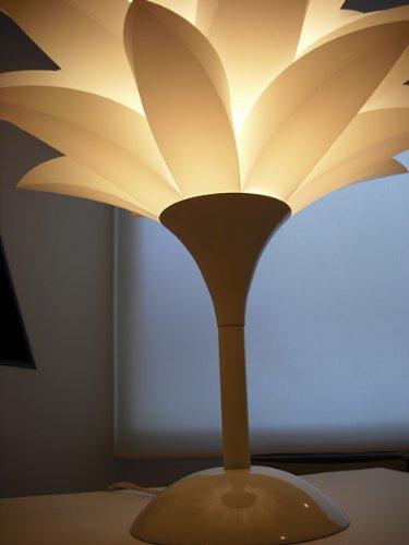 Table Lamp Jk129T Contemporary Modern White Plastic Shade Lighting With Art Decorative Design For Living Room Bedroom Bedside Teen And Kids Room #TOP1
