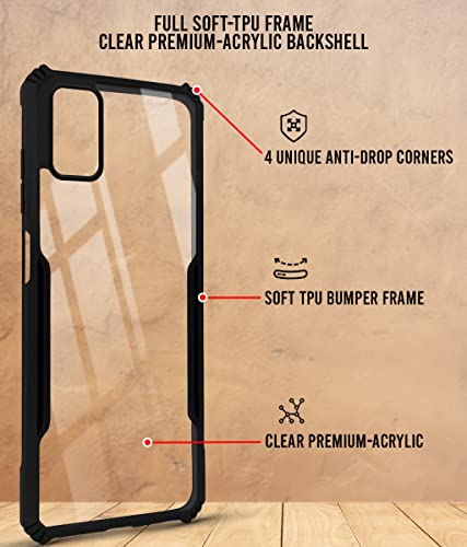 Image of Jkobi Hard PC Crystal Bumper Shockproof Back Cover Case for Samsung Galaxy M51 with Camera Protection (Matte Black)