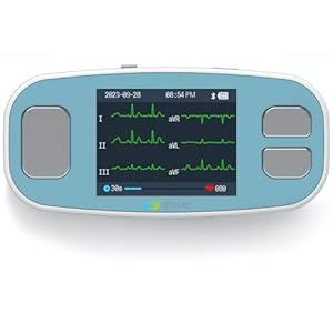 EMAY 6L Portable ECG Monitor | Record ECG and Heart Rate in 6 Channels | Compatible with Smartphone and PC | No Subscription Required