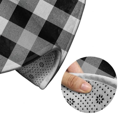 Tapete redondo moderno 150 cm antideslizante y lavable miniatura 7