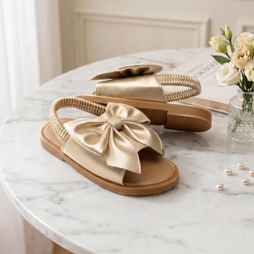 Image of Toddler Girls Sandals Little Girl Summer Flat Sandal Baby Open Toe Outdoor Beach Holiday Dress Shoes