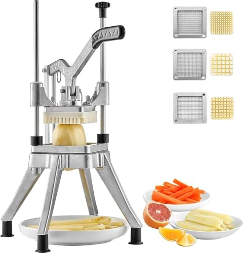 Cortador manual de verduras y frutas con cuchillas intercambiables para preparación de alimentos de cocina