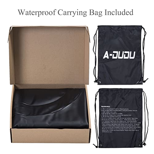 A-Dudu Max Snow Tube, Super Big 47 Inch Inflatable Snow Sled Made By Thickening Material Of 0.8Mm, Heavy Duty Snow Tube With Waterproof Carrying Bag And Repair Kit(Kids&Adults) Black #TOP6