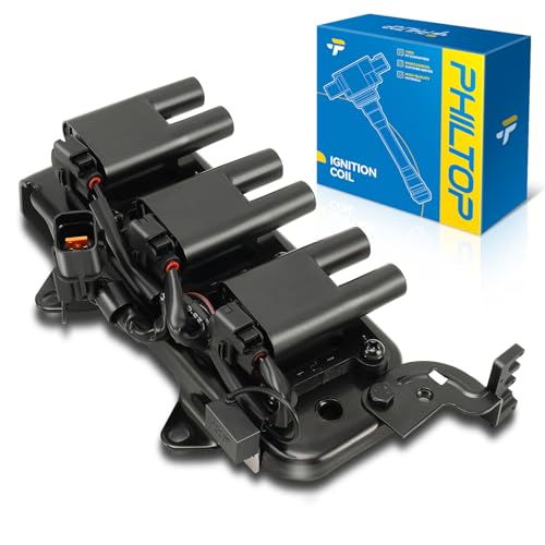 Image of PHILTOP Ignition Coil 1 Packs UF498 Fit for Hyundai 2005-2009 Tucson, Kia 2005-2010 Sportage 2.7L V6