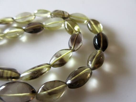Quartz citron bicolore en fil de 13 pouces pour la création de bijoux artisanaux