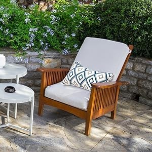 Miniatura 2 de JMGBird Juego de 2 almohadas impermeables para exteriores con inserto incluido de 12 x 20 pulgadas, para muebles de patio