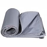 WLRHGl 防水シート 両面防水 2 x 25 m 撥水シェード 糸入りシート 日除け シェード 雨よけシート 温室カバー 保護カバー ビニールシート オーニング 屋外 屋根 防水 防雨 防風 防塵防寒 結露対策 花粉症対策 家庭用 公共施設 車 園芸用 業務用 WLR010, グレー