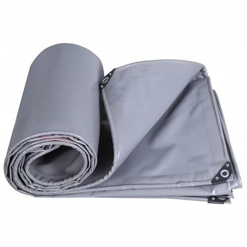 WLRHGl Lona de protección, 1 x 10 m Lona Multiusos con Ojales Lona de protección Reforzada, Lona para poll, Muebles de jardín, Lona con Ojales WLR010, Gris