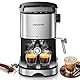 VINATO Espressomaschine 15 Bar | Profi Milchschäumer & Dampfstab | Schnellaufheizung | Doppelauslass | Ultrakompakt (17cm) für Cappuccino, Latte