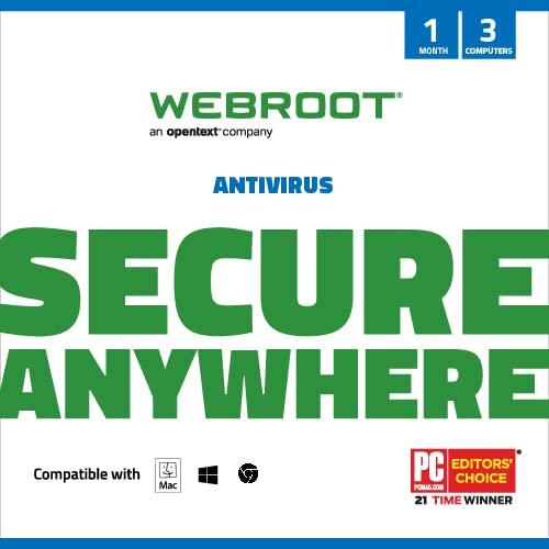 Webroot Antivirus Software 2023 | 3 Device | 1 Month Subscription For Pc/Mac + Auto Renewal #TOP15