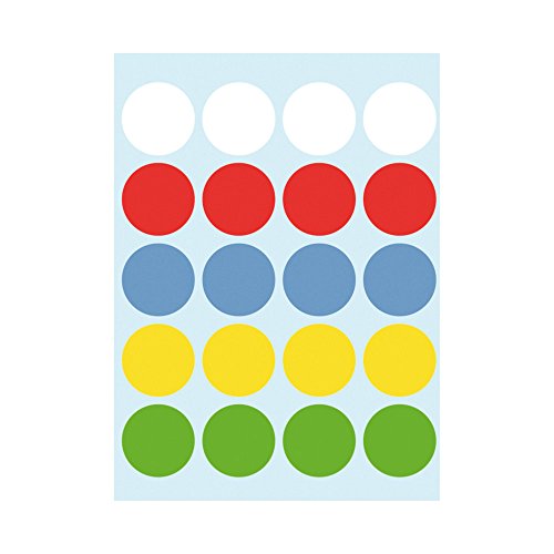 Preisvergleich Produktbild Markierungspunkte farbig, 19mm selbstklebend 60 Stück