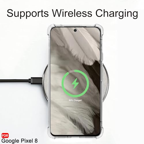 Image of TheGiftKart Crystal Clear Back Cover Case for Google Pixel 8 | 360 Degree Protection | Shock Proof Design | Transparent Case Cover for Google Pixel 8 (PC & TPU, Transparent Bumper)