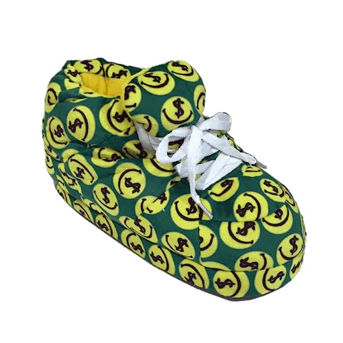 Image of Happy Feet Slippers Standard Sneaker Slippers for Men, Women, and Kids - Women Shoes, Gifts for Women, As Seen on Shark Tank - Classy Oversized House Slippers for Women with Non-Slip Rubber Soles